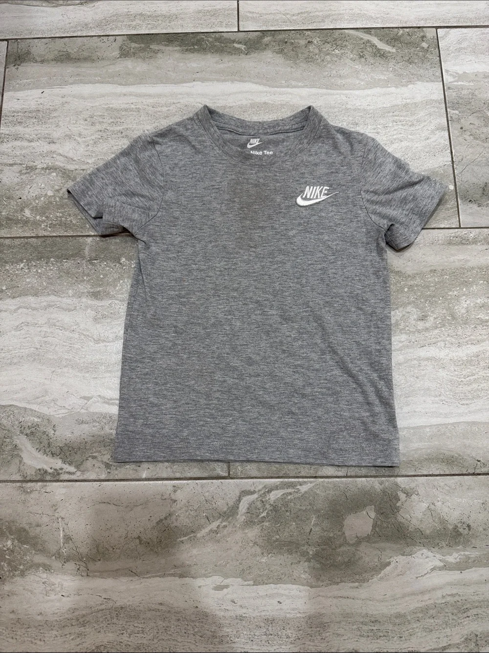 Nike Kids Gray Short Sleeve Logo Tee